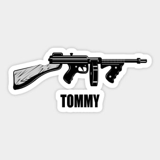 Tommy Gun Sticker